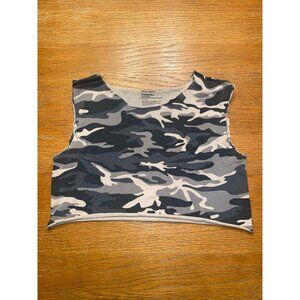 Old Navy Sleeveless Camo Crop Top Womens Medium Cotton Blend